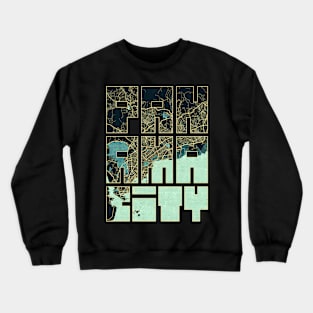 Panama City Map Typography - Summer Crewneck Sweatshirt